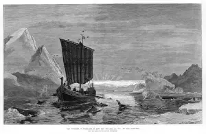 9th Century History Stampe: Eric the Red Sails