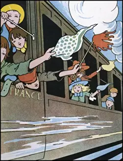 Children At The Seaside Stampe: Excursion Train