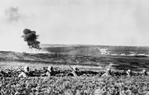 Trench Life During WW1 Stampe: Exploding shell WWI