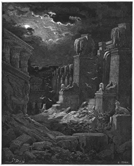Ancient City Ruins Stampe: Fall of Babylon (Dore)