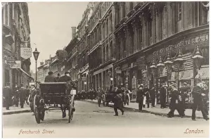 Vintage Railway Scene Stampe: Fenchurch Street C1905
