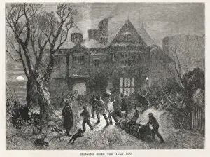 Winter Woodland Scenes Stampe: Fetching the Yule Log