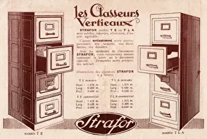 Antique Office Equipment Stampe: Two Filing Cabinets
