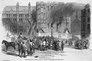 Victorian Era Architecture Images Stampe: Fire in Clock Tower