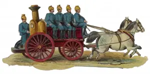Horse Drawn Fire Engine Stampe: Fire Engine Scrap