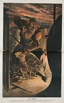 Puck Magazine Art Stampe: The fireman