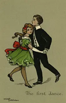 Young Couple Dance Stampe: The first dance
