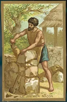 19th Century Illustration Art Stampe: First Mason