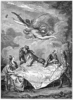 Catherine II Russia Stampe: First Partition