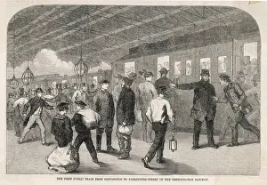 London Underground History Stampe: First Underground Train