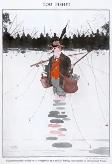 William Heath Robinson Illustrations Stampe: Too Fishy