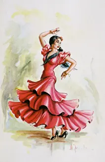 Spagna Stampe: Ballerina di flamenco