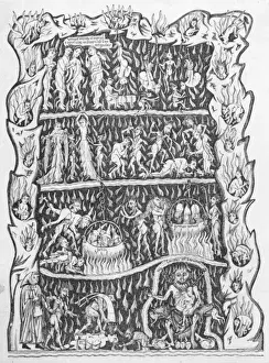 12th Century Art Stampe: Flames of Hell