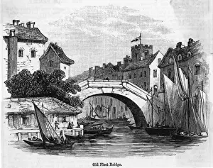 Historical Bridges In England Stampe: Fleet Bridge