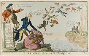 Irish History Prints Online Stampe: A Flight across the Herring Pool