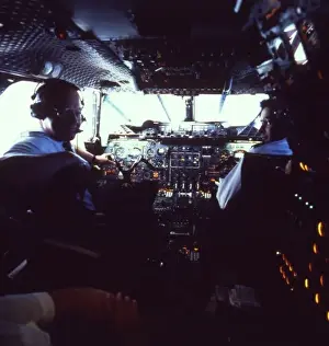 British Airways Concorde Stampe: Flightdeck of Concorde