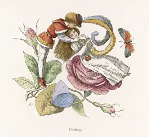 Whimsical Fairy Illustrations Stampe: FLIRTING