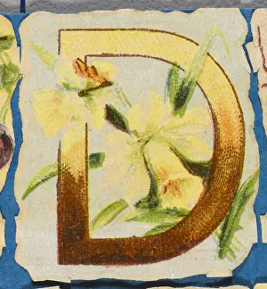 Antique Flower Art Stampe: FLOWER D