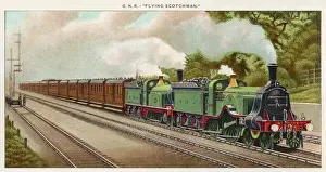 Stampe di Il Fuggiasco della Ferrovia del Grande Nord trasporta passeggeri tra Londra e Edimburgo lungo la suggestiva rotta costiera dell'est Ferrovia Stampe: Il Fuggiasco Scozzese