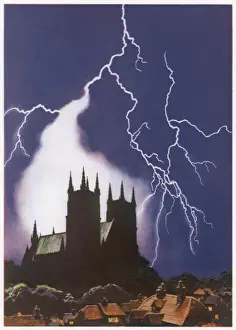 Stormy Weather Art Stampe: Forked Lightning