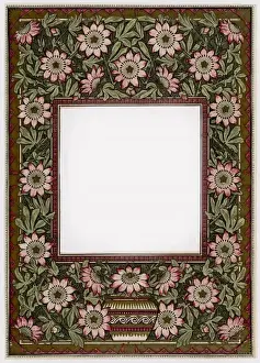 19th Century Floral Art Stampe: Formal Surround