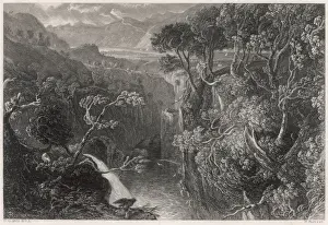 Scottish Waterfalls Stampe: Foyers from above the fall