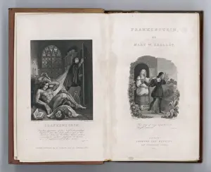 Vintage Literary Artwork Stampe: Frankenstein