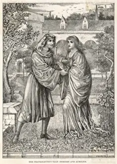Canterbury Tales Characters Stampe: The Franklins Tale