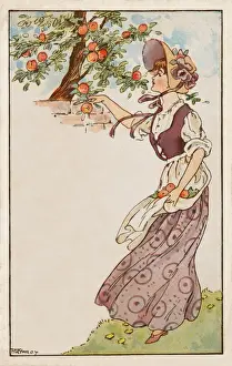 Rural Summer Landscape Stampe: The fruit picker