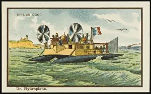 World War One Military Leaders Stampe: Futuristic hydroplane