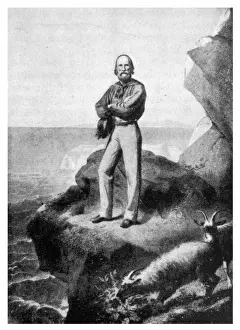 Giuseppe Garibaldi Image Stampe: Garibaldi on Caprera