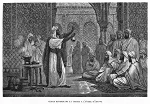 16th Century Scientist Stampe: Geber Teaching