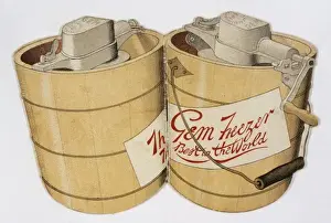 Vintage Advertising Signs Stampe: Gem Freezer
