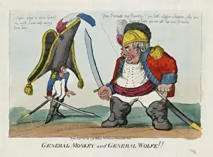 Satirical Prints UK Stampe: General Monkey and General Wolfe