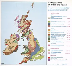 Carta geologica del Regno Unito e Irlanda