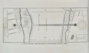 Thames Tunnel Construction Stampe: Plan shewing the progress of the Thames Tunnel, 1836