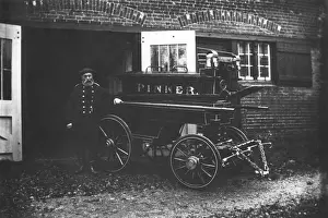 Middlesex Stampe: Georges Beaumont con pompa di fuoco manuale a Pinner