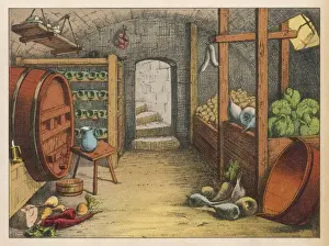 Wine Cellar Decor Stampe: German Cellar