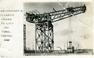 Devon England Landmarks Stampe: Gigantic Crane, Devonport, Devon