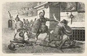 Ancient Rome Paintings Stampe: Gladiator Seeks Approval