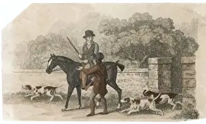 Hunting In The Countryside Stampe: Going out with a Gun