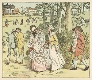 Maypole Dancing Stampe: Going to the Maypole