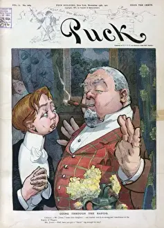 Puck Magazine Illustrations Online Stampe: Going through the rapids