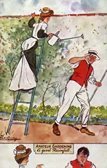 Watering Can Illustration Stampe: A Good Rainfall