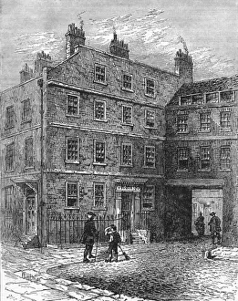 London Landmarks 19th Century Stampe: Gough Square