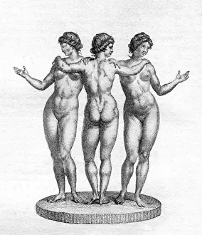 Greek Mythology Artwork Stampe: The Three Graces
