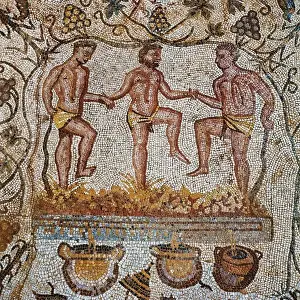 Early Empire Roman Artwork Stampe: Grape treading