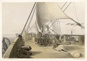 Great Eastern Ship Stampe: Grappling Broken Cable