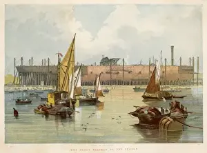 Isambard Kingdom Brunel Designs Stampe: Great Eastern Construct