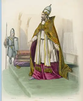 Early Christian Leaders Stampe: Gregorius I / Bourdet